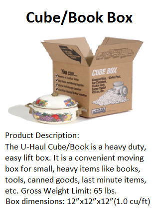 U-haul cube box