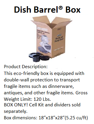 Dish Barrel Box - Double Wall packing