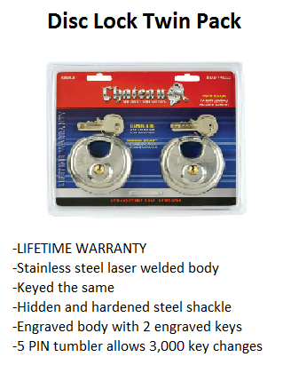 Disk lock twin pack