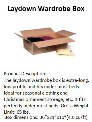 Laydown Wardrobe Box
