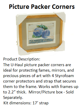 Picture Packing Corners, Framed Items