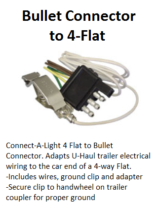 bullet connector to 4 flat